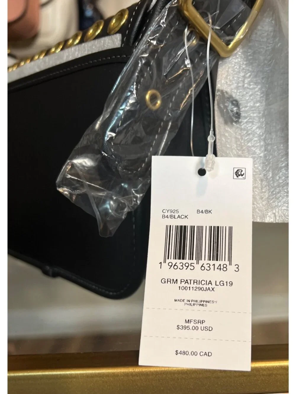 NWT!!  Coach  Patricia Legacy Handbag With Gold Grommet Detailing & Adjustable S